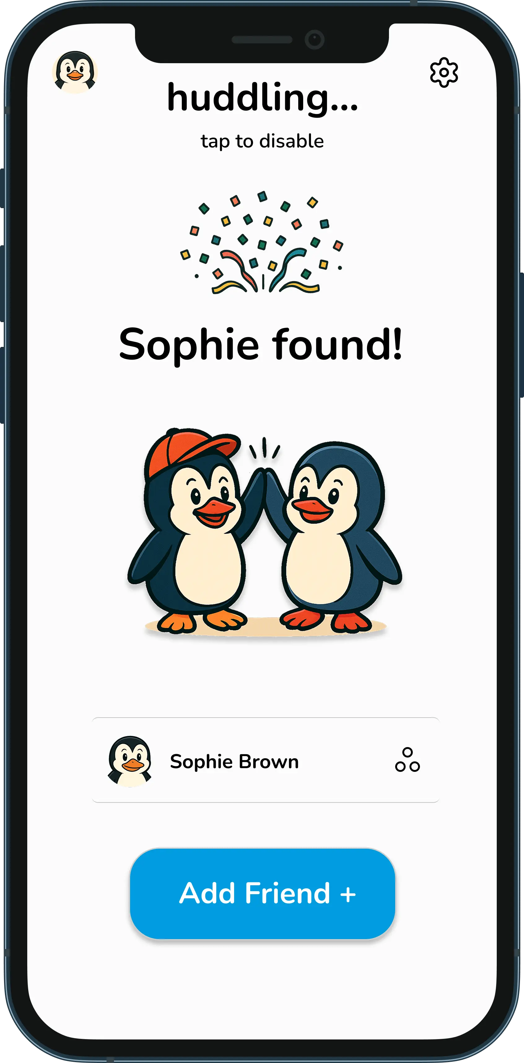 Add Friends in person mockup